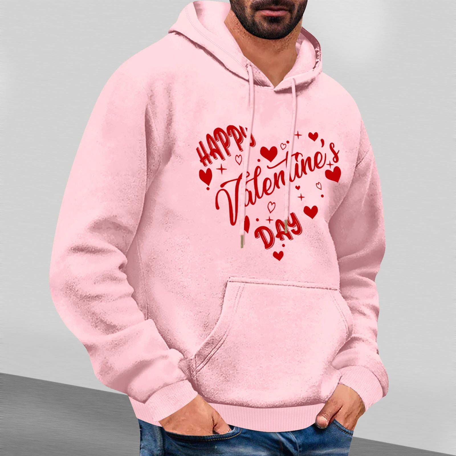 WAENQINLA Happy Valentine's Day Sweatshirt for Men 2025 Love Heart