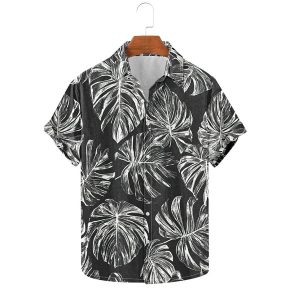 WAENQINLA Hawaiian Shirt for Men Short Sleeve Button Down Shirt Men Casual Summer Tropical Beach Shirts for Men Hawaii Party
