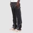 thumbnail image 1 of WAENQINLA Jeans for Men Stacked Flared Jean Y2K Baggy Streetwear Trendy Denim Pants Mid Waist Button Loose Fit Hip Hop Jeans Patchwork Stylish Trousers, 1 of 7