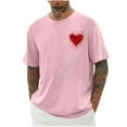 thumbnail image 1 of WAENQINLA Men Oversized T Shirt Graphic Tees Big and Tall Short Sleeve T-Shirt Heart Printed Athletic Tshirt Summer Athletic Workout Tops, 1 of 3