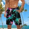 thumbnail image 1 of WAENQINLA Men Swim Trunks Drawstring Elastic Waist Quick Dry Beach Shorts with Pockets Tropical Palm Tree Print Swimwear Bathing Suits, 1 of 5
