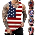 thumbnail image 1 of WAENQINLA Men's 250th Anniversary USA Flag Tank Tops Casual Crew Neck Sleeveless Shirts Lightweight Red White and Blue 4th of July Graphic Tee S-4XL, 1 of 8