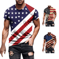 thumbnail image 1 of WAENQINLA Men's 4th of July Patriotic Shirts USA Flag Short Sleeve T Shirt Vintage Independence Day T-Shirt Holiday Tops, 1 of 5