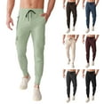 thumbnail image 1 of WAENQINLA Men's Athletic Joggers Stretch Drawstring Elastic Waist Cargo Pants with Zipper Pockets for Running Training and Workout, 1 of 6