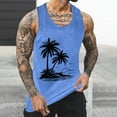 thumbnail image 1 of WAENQINLA Men's Beach Tank Tops Funny Palm Tree Print Graphic Tee Shirts Fitness Casual Sleeveless Muscle T-Shirt Trendy Clothes, 1 of 5