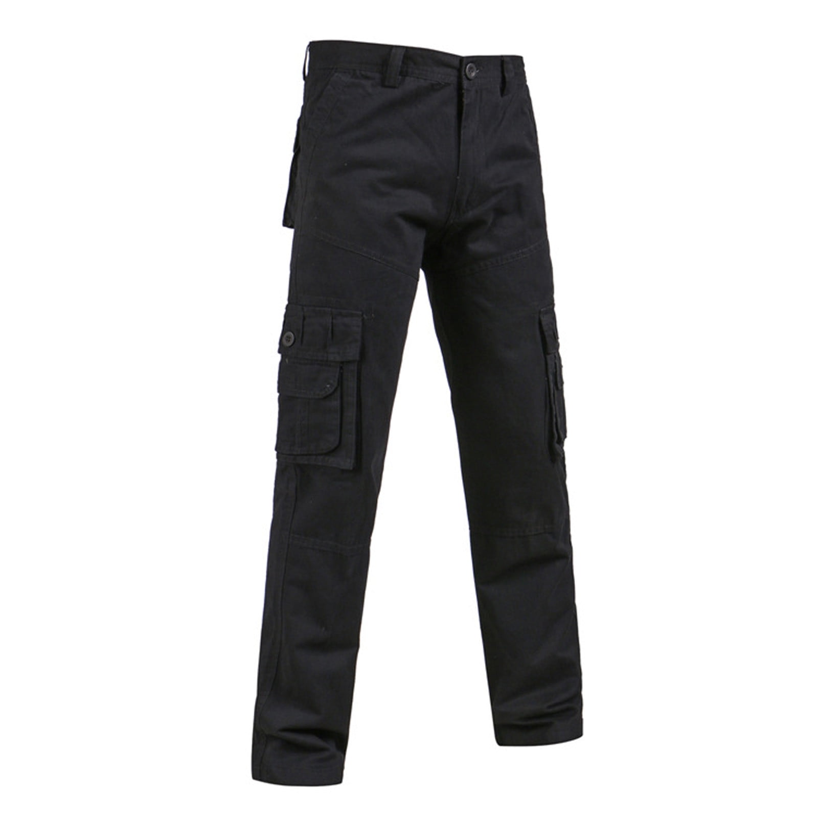 Quick Dry Fleece Lined Loose Men's Outdoor Hiking Trousers Autumn Winter Workwear Pants Multiple Pockets Casual Long Trousers