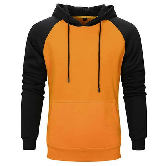 WAENQINLA Men's Color Block Pullover Hoodies Fashion Long Sleeve Casual Athletic Workout Hooded Sweatshirts with kangaroo Pocket