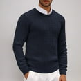 thumbnail image 1 of WAENQINLA Men's Crewneck Knit Sweaters Lightweight Casual Slim Fit Winter Tops Twist Patterned Cable Knitted Pullovers, 1 of 6