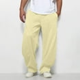 thumbnail image 1 of WAENQINLA Men's Fashion Sweatpants Casual Lounge Straight Leg Palazzo Pants Drawstring Elastic Waist Fall Loose Trousers with Pockets, 1 of 7