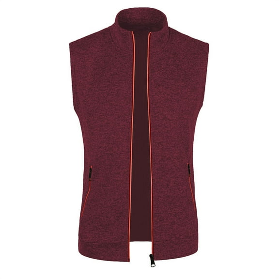 WAENQINLA Men's Golf Vest Lightweight Sleeveless Stand Collar Softshell Vest Outerwear Casual Travel Hiking Waistcoat with Pockets