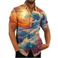 thumbnail image 1 of WAENQINLA Men's Hawaiian Shirts Stylish Wave off Kanagawa 3D Print Shirt Casual Short Sleeve Button Down Shirts,S-5XL, 1 of 3