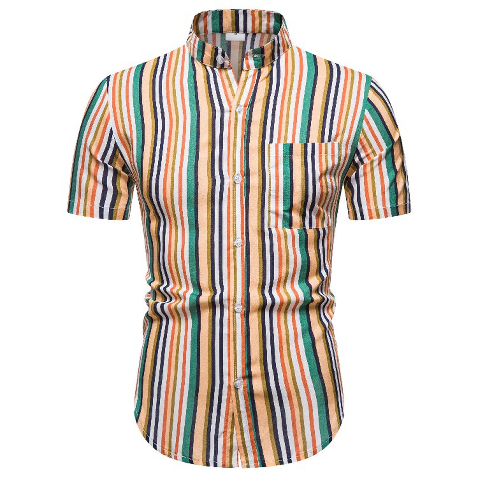 Men's Shirt Shirt Set Summer Hawaiian Shirt Graphic Prints Geometry Cuban Collar