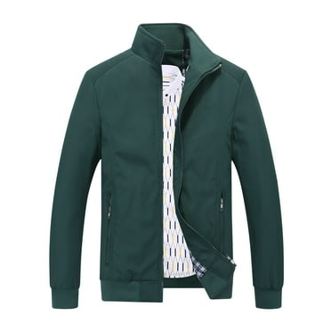 WAENQINLA Men's Lightweight Bomber Jacket Windbreaker Slim Fit Full Zip Active Coat with Zipper Pockets Casual Outerwear