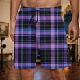 thumbnail image 1 of WAENQINLA Men's Plaid Loungewear Shorts Elastic Waist Drawstring Summer Shorts Button Closure Bermuda Shorts with Side Pockets Purple Shorts,Size S-3XL, 1 of 5