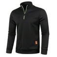 thumbnail image 1 of WAENQINLA Men's Quarter Zip Sweatshirts Fleece Lined Knitted Pullover Tops Winter Lightweight Soft Pullovers Outdoor Athletic Stand Collar Sweatshirt, 1 of 4