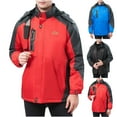 thumbnail image 1 of WAENQINLA Men's Rain Coats Casual Waterproof Ski Jackets with Hood Lightweight Zip Up Fleece Lined Windbreaker Jackets for Running Hiking Climbing, 1 of 9