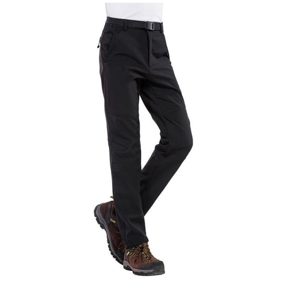 WAENQINLA Men's Snow Ski Pants Winter Warm Thicken Waterproof Fleece Lined Softshell Pant Insulated Outdoor Hiking Travel Trouser