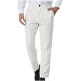 thumbnail image 1 of WAENQINLA Men's Striped Dress Pants Color Block Business Casual Pants Straight Fit Golf Pants Flat Front Trousers, 1 of 5