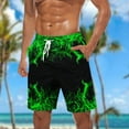 thumbnail image 1 of WAENQINLA Men's Swim Trunks Quick Dry 3D Flames Printed Beach Board Shorts with Pockets Big and Tall Drawstring Elastic Waist Bathing Suits, 1 of 5