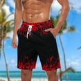thumbnail image 1 of WAENQINLA Men's Swim Trunks Quick Dry 3D Flames Printed Beach Board Shorts with Pockets Big and Tall Drawstring Elastic Waist Bathing Suits, 1 of 5