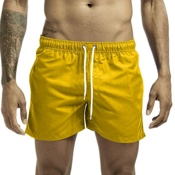 WAENQINLA Quick Dry Swim Trunks for Men Drawstring Elastic Waist Beach Boardshorts with Pockets Big and Tall Gradient Color Bathing Suits