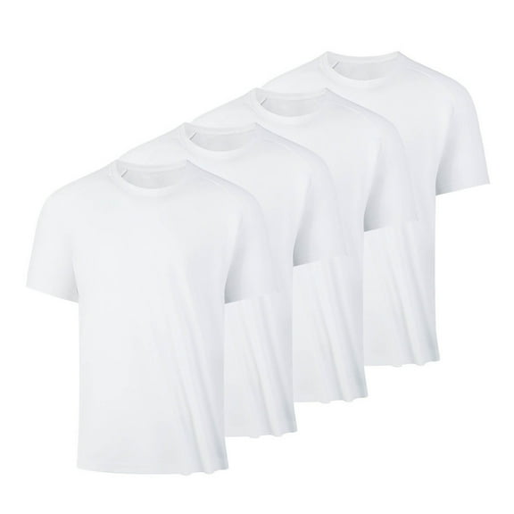 WAENQINLA Men's T-Shirt Multipack Classic Short Sleeve Shirt Stretch 4 Pack Summer Crewneck Tees 4Pcs Basic Undershirts