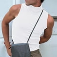 thumbnail image 1 of WAENQINLA Men's Tank Tops Mock Turtleneck Sweater Sleeveless Casual Basic Pullover Sweater Ribbed Knit Pullover Sport Solid Tee, 1 of 7