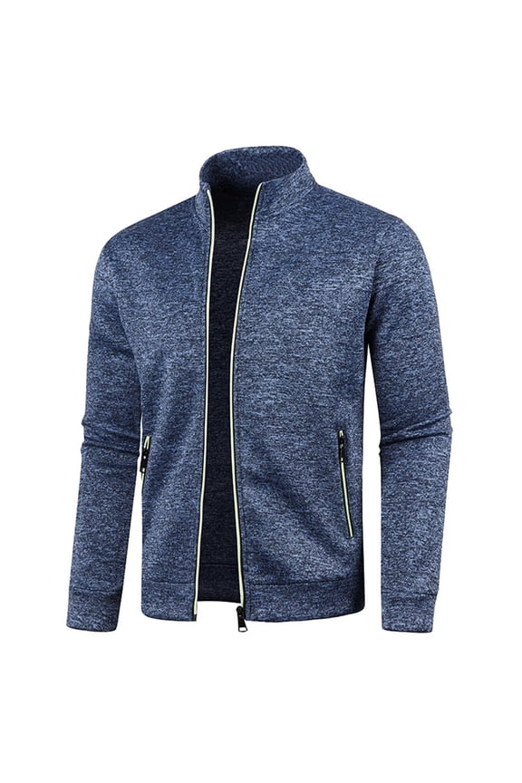 Men's Track Jackets Lightweight Full Zip Sweatshirt Tops Casual Stand Collared Slim Fit Coat Workout Running Athletic Active Jacket With Pockets