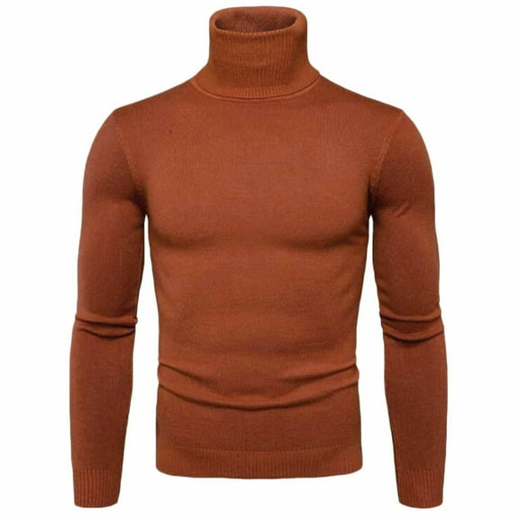 WAENQINLA Men's Turtleneck Sweater Slim Fit Soft Knitted Basic Pullover Sweater