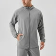thumbnail image 1 of WAENQINLA Men's UPF 50+ Sun Protection Hoodie Lightweight Outdoor Full Zip Jackets Solid Color Athletic Running Jackets, 1 of 6