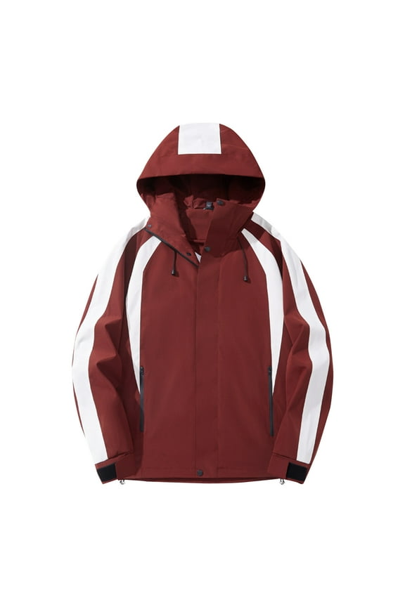 Men's Waterproof Rain Jacket Lightweight Casual Windproof Hoodie Raincoat Insulated Winter Hooded Coats Outdoor Sports Windbreakers