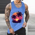 thumbnail image 1 of WAENQINLA Mens Beach Tank Tops Summer Sleeveless Shirt Big and Tall Palm Tree Graphic Tank Top Athletic Beach Workout Undershirt, 1 of 5