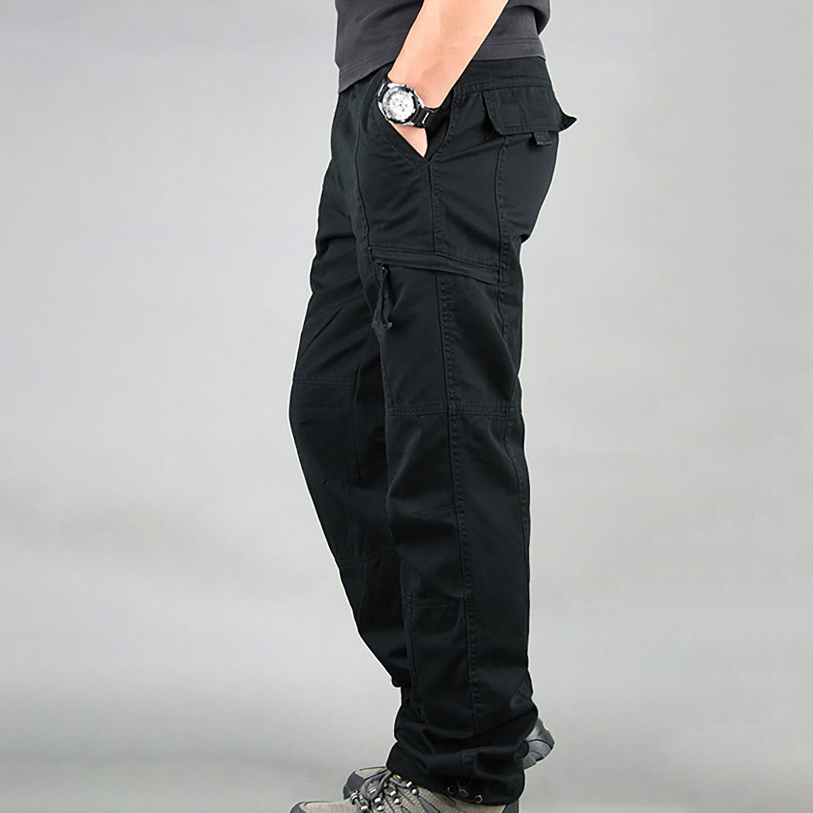 WAENQINLA Mens Cargo Pants Slim Fit Outdoor Military Trousers Casual ...