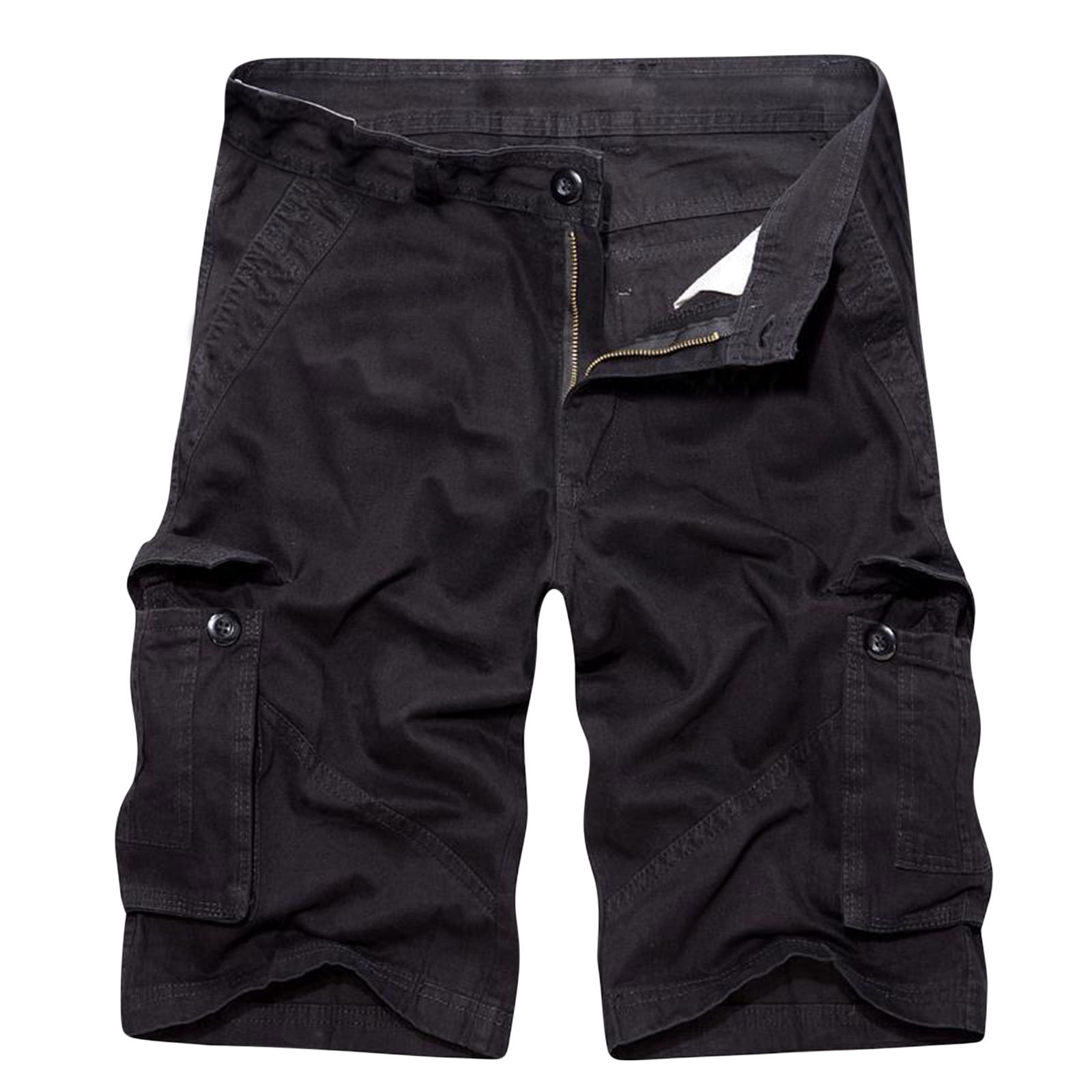 Mens Multi Pocket Cargo Shorts, Lightweight Water Resistant Hiking Shorts, Stretch Tactical Work Shorts Mens Shorts Athletic