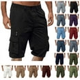 thumbnail image 1 of WAENQINLA Mens Cargo Shorts Casual Lightweight Work Shorts with Multi Pockets Elastic Waist Summer Outdoor Work Cargoshorts, 1 of 6