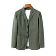 thumbnail image 1 of WAENQINLA Mens Casual Blazer 3 Button Cotton Twill Suit Jackets Formal Business Blazers with Pockets, 1 of 9