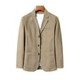 thumbnail image 1 of WAENQINLA Mens Casual Blazer 3 Button Cotton Twill Suit Jackets Formal Business Blazers with Pockets, 1 of 9