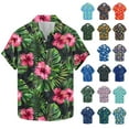 thumbnail image 1 of WAENQINLA Mens Hawaiian Shirt Casual Print Short Sleeve Shirt Stylish Summer Beach Button Up Shirt Big and Tall Summer Beach Shirts Printed Tops, 1 of 5