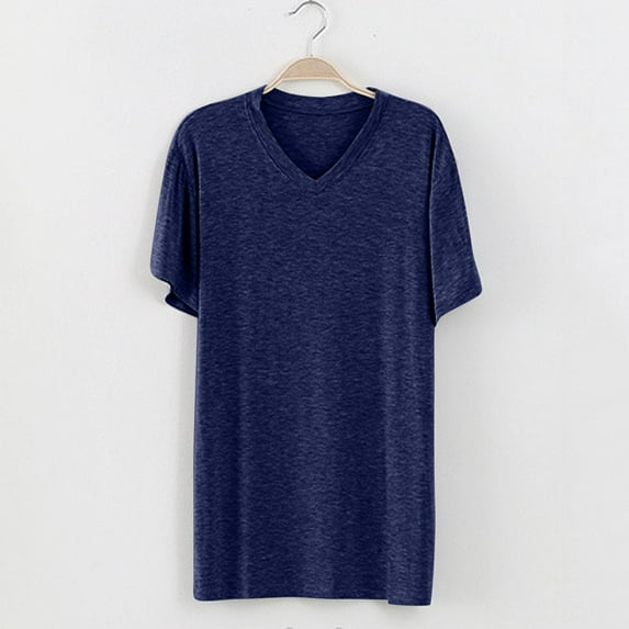 WAENQINLA Mens Robe Night Gown V Neck Nightshirt Short Sleeve Big and Tall Loose Skin Friendly Pajamas Mens T Shirt Comfort Colors Tshirt