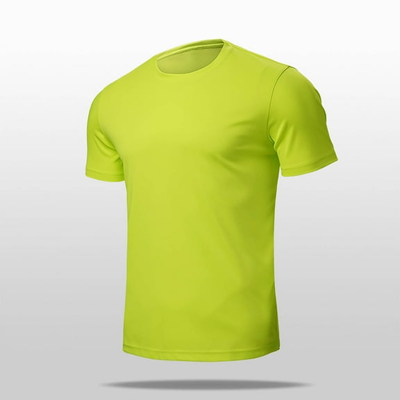 WAENQINLA Mens Short Sleeve Moisture Wicking Quick Dry Solid Color Basic Tee Stylish Fishing Athletic Workout T Shirts
