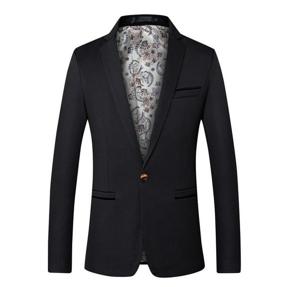 WAENQINLA Mens Suit Jacket Lightweight Casual Blazers One Button Slim Fit Sport Coat for Evening Party