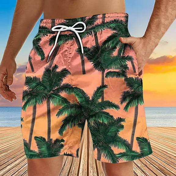 WAENQINLA Mens Swim Trunks 5" Quick Dry Stretch Drawstring Swim Shorts Bathing Suits Big and Tall Beach Shorts Swimwear with Pockets