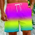 thumbnail image 1 of WAENQINLA Mens Swim Trunks Gradient Print Summer Beach Shorts Bathing Suit Big And Tall Drawstring Swimming Shorts with Pockets, 1 of 9
