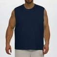 thumbnail image 1 of WAENQINLA Mens Tank Tops Big and Tall Summer Casual Crew Neck Sleeveless T-Shirts Mesh Quick Dry Muscle Tee Gym Workout Athletic A Shirt Navy XXL, 1 of 7