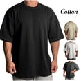 thumbnail image 1 of WAENQINLA Oversized Tshirts for Men Gym Summer Short Sleeve Workout T Shirts Lightweight Solid Crewneck Tshirt Basic Tees, 1 of 6