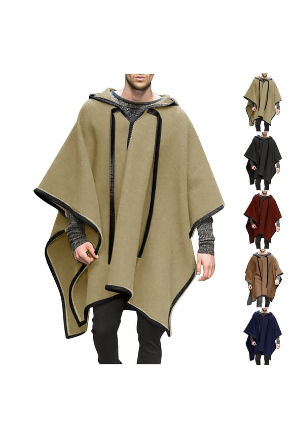 Poncho for Men Poncho Mexican Hooded Cowboy and Western Ponchos Comfortable Home Clothes House Coat Men Wool Alpaca Poncho Hoodies