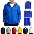 thumbnail image 1 of WAENQINLA Rain Jackets for Men with Hood UV Protection Zip Up Hooded Sun Shirts Travel Hiking Cycling Long Sleeve Lightweight Raincoats with Zipper Pockets M-3XL Black Shirt, 1 of 10