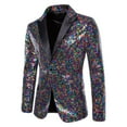 thumbnail image 1 of WAENQINLA Sports Coats for Men Sequin Blazer Disco Prom Shiny Suit Jackets Wedding Party Banquet Fashion Formal Tuxedo Blazers, 1 of 8