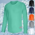 thumbnail image 1 of WAENQINLA Summer Shirts for Men Big and Tall Raglan Long Sleeve T Shirts Sun Protection Crew Neck Shirt Lightweight Breathable Solid Color Basic Tees Green XXXXL, 1 of 5