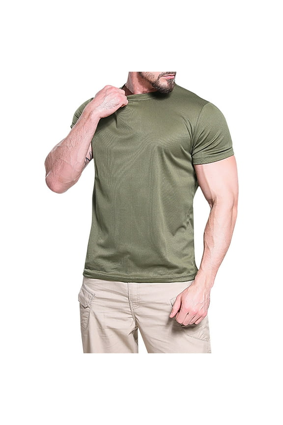 Sun Shirts for Men UPF 50+ Quick Dry Moisture Wicking Gym Tshirts Summer Athletic Crewneck Short Sleeve Tees